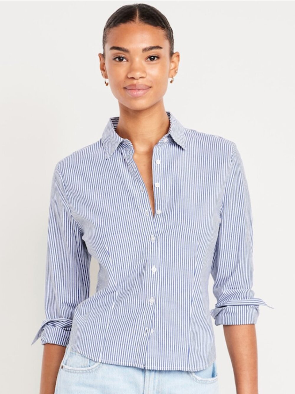 NWT Old Navy Slim Button-Down Striped Shirt
